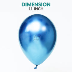 Qualatex Chrome blue balloon