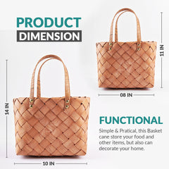 Handmade Flower Basket Gift Basket 2 Pcs Set With Handle