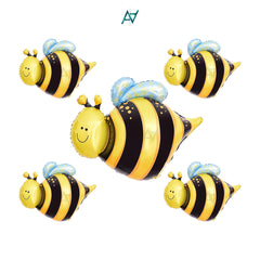 Honey Bee Foil Balloon Set (5 Pcs) – Cute Bee Party Decorations