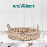 5 Pcs Set - Round Jute Basket