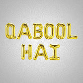 Qabool Hai Foil Balloon Set Golden Color
