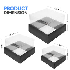 Premium Quality Transparent Gift Boxes 3 Pcs Set For Elegant Gift Wrapping