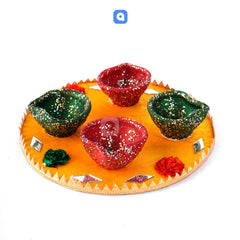 Decorative Diya Tray for Diwali & Festive Decor – Ali Akbar Decorations