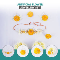Artificial Flower Jewellery Set for wedding with Gajray