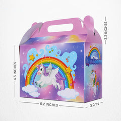 Pack of 10 - Unicorn Theme Goodie Boxes - Ali Akbar Decoration