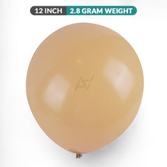 Pack of 100 - 12 Inches - Camel latex Balloon - Premium Quality Balloons for Parties & Events