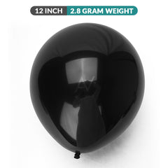 Pack of 100 - 12 Inches - Black latex Balloon - Premium Quality Balloons for Parties & Events