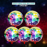 Disco ObsZ Foil Balloon Set (5 Pcs) – Shiny Party Balloons