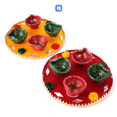 Decorative Diya Tray for Diwali & Festive Decor – Ali Akbar Decorations