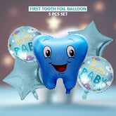First Tooth Foil Balloon Set (5 Pcs) – Cute Baby Party Balloons