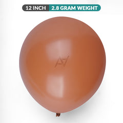 Pack of 100 - 12 Inches - Vintage Coco brown latex Balloon - Premium Quality Balloons for Parties & Events