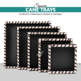 Brown Square Cane Basket for Home or Gifting