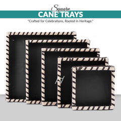 Brown Square Cane Basket for Home or Gifting