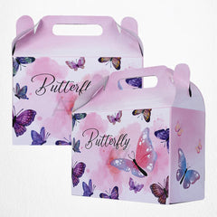Pack of 10 - Butterfly Theme Goodie Boxes - Ali Akbar Decoration