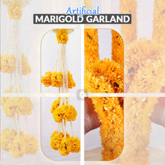Artificial Marigold Garland - Single Lari – Mehndi Mayoun & Wedding Decoration