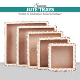 Beidge Square Jute Storage Basket for Home or Gifting