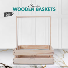 Square Wooden Baskets