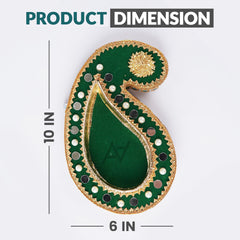 Decorate Mehndi kairi Shape Tray