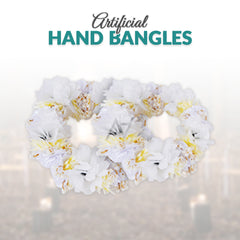 2 Pcs Multi Colors Artificial Flower Hand Bangles