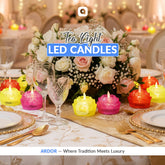 LED Decorative Tea Light Candles – 6 Pcs Colorful Set for Home & Events