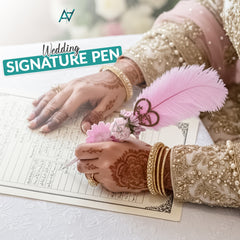Nikkah Pen for Bride & Groom – Islamic Wedding Signing Pen | Multiple Designs & Colors