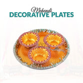 Round Mehndi Decorated Plates