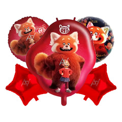 Pack of 10 - Turning Red foil balloon - 5 pc Set - Ali Akbar decoration