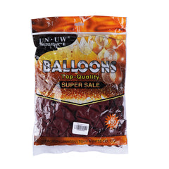 Pack of 100 - 12 Inches Brown latex balloon