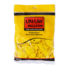 Pack of 100 - 12 Inches Yellow latex balloon