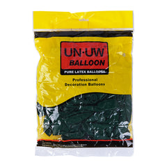 Pack of 100 - 12 Inches Blackish green Latex Balloon