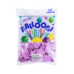 Pack of 100 - 12 Inches Purple latex balloon