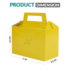 Pack of 10 - Standard Yellow Goodie Boxes | Perfect for Parties & Events – Ali Akbar Decoration