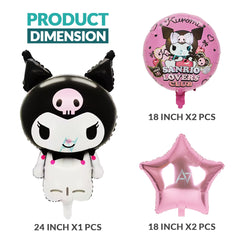 Pack of 10 - 5 pcs Set Sanrio theme foil Balloons - Ali Akbar decoration