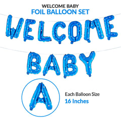 Welcome Baby Foil Balloon Set