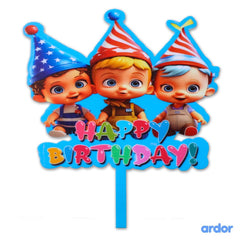 3D Happy Baby Kids Theme Cake Topper - ardor