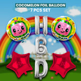 Pack of 10 - Cocomelon Foil Balloons - 5 pcs Set - Ali Akbar decoration