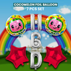 Pack of 10 - Cocomelon Foil Balloons - 5 pcs Set - Ali Akbar decoration