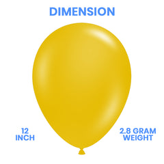 Pack of 100 - 12 Inches yellow Latex Balloon