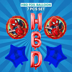 Pack of 10 - HBD Foil Balloons - 5 pcs foil balloons Set - Ali Akbar decoration