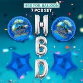 Pack of 10 - HBD Foil Balloons Set - 5 pcs Set - Ali Akbar decoration