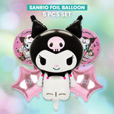 Pack of 10 - 5 pcs Set Sanrio theme foil Balloons - Ali Akbar decoration