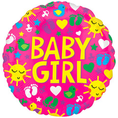 Baby Girl Round Foil Balloons - ardor