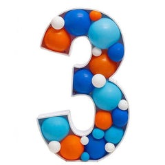 DIY 3 Number Balloon Mosaic - ardor