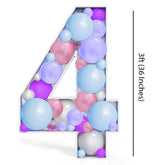 DIY 4 Number Balloon Mosaic - ardor