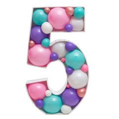 DIY 5 Number Balloon Mosaic - ardor