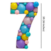 DIY 7 Number Balloon Mosaic - ardor
