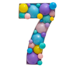 DIY 7 Number Balloon Mosaic - ardor