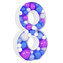 DIY 8 Number Balloon Mosaic - ardor