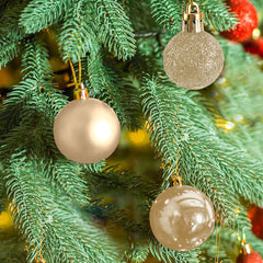 Golden & Red Hanging Ball 6 Pcs for Christmas Party Decor - ardor