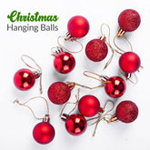 Golden & Red Hanging Ball 6 Pcs for Christmas Party Decor - ardor